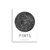 Affiche Plan de Paris sur fond blanc