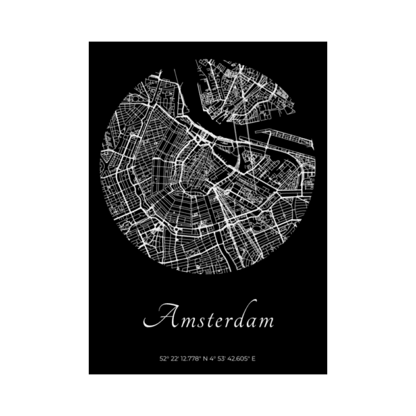 enhanced-matte-paper-poster-cm-50x70-cm-front-69086d36997d6.png Affiche Plan d'Amsterdam sur fond noir