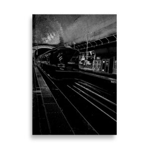 Affiche Paris – Métro arrivant à quai