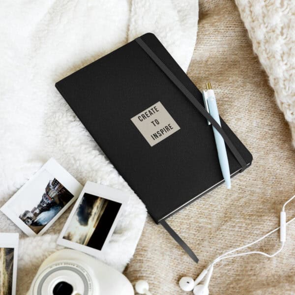 hardcover-bound-notebook-black-front-690cfffe9885e.jpg Carnet à couverture rigide Create To Inspire