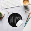 Tapis de souris rond NYC on the Map sur fond noir - 3
